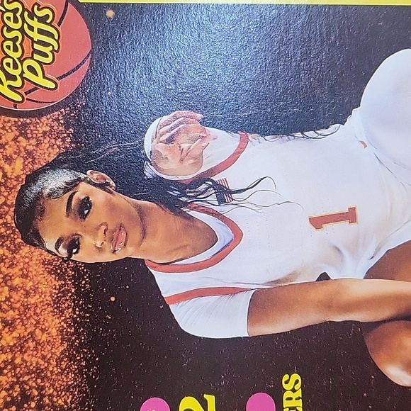 Angel Reese WNBA Reeses Puffs Cereal LIMITED EDITION. FAMILY SIZE CHICAGO SKY - Picture 5 of 6